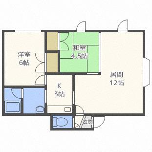 ノーブルN43(2LDK/3階)の間取り写真