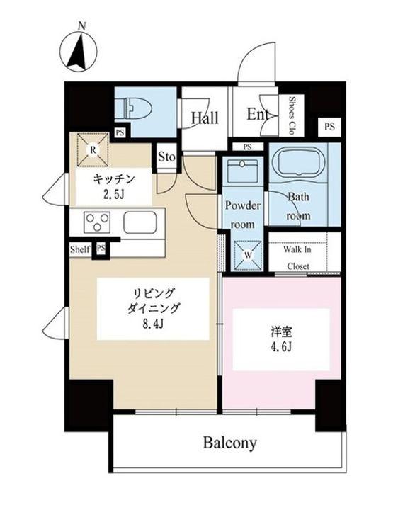 テラス文京本郷(1LDK/7階)の間取り写真