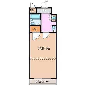 エクセレントウィング(1K/3階)の間取り写真