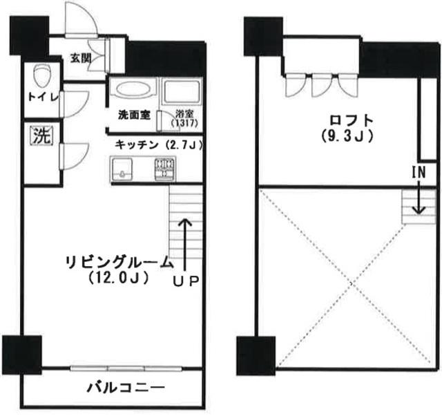 フェイバリッチタワー品川(ワンルーム/3階)の間取り写真