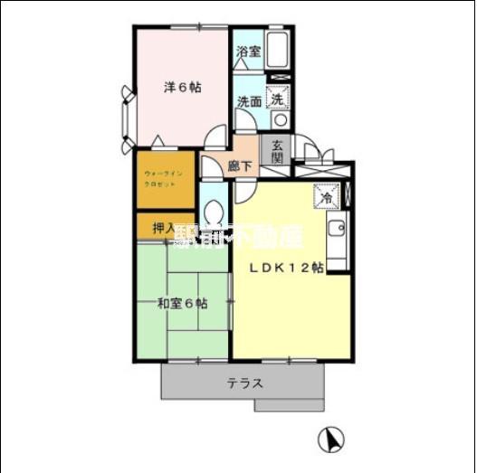 セジュール未来I(2LDK/1階)の間取り写真
