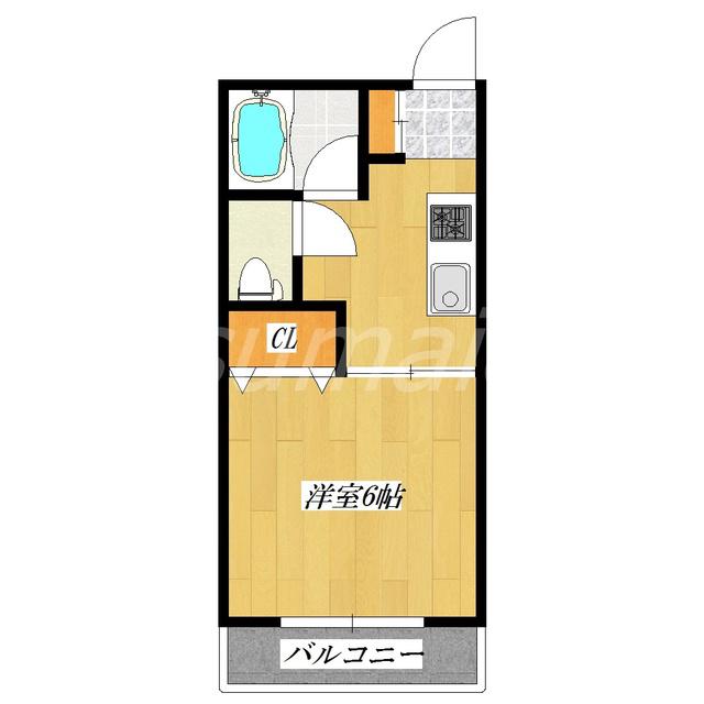 吉野コーポ(1K/2階)の間取り写真