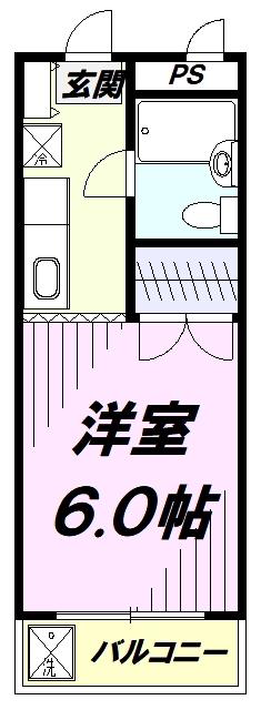 アレイタチヒ・3号棟(1K/4階)の間取り写真