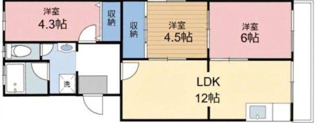 アクシスKAWASE(3LDK/3階)の間取り写真