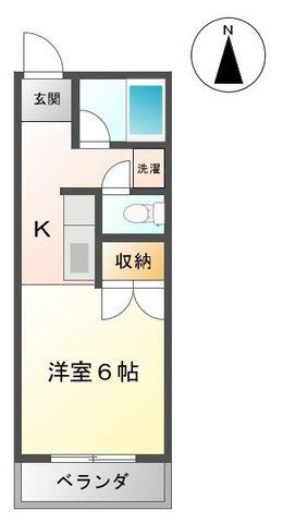 エルサエキ(1K/2階)の間取り写真