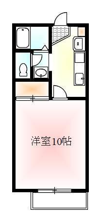 AN D(1K/2階)の間取り写真