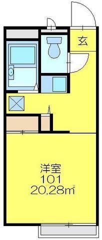 レオパレスかみさわ(1K/2階)の間取り写真