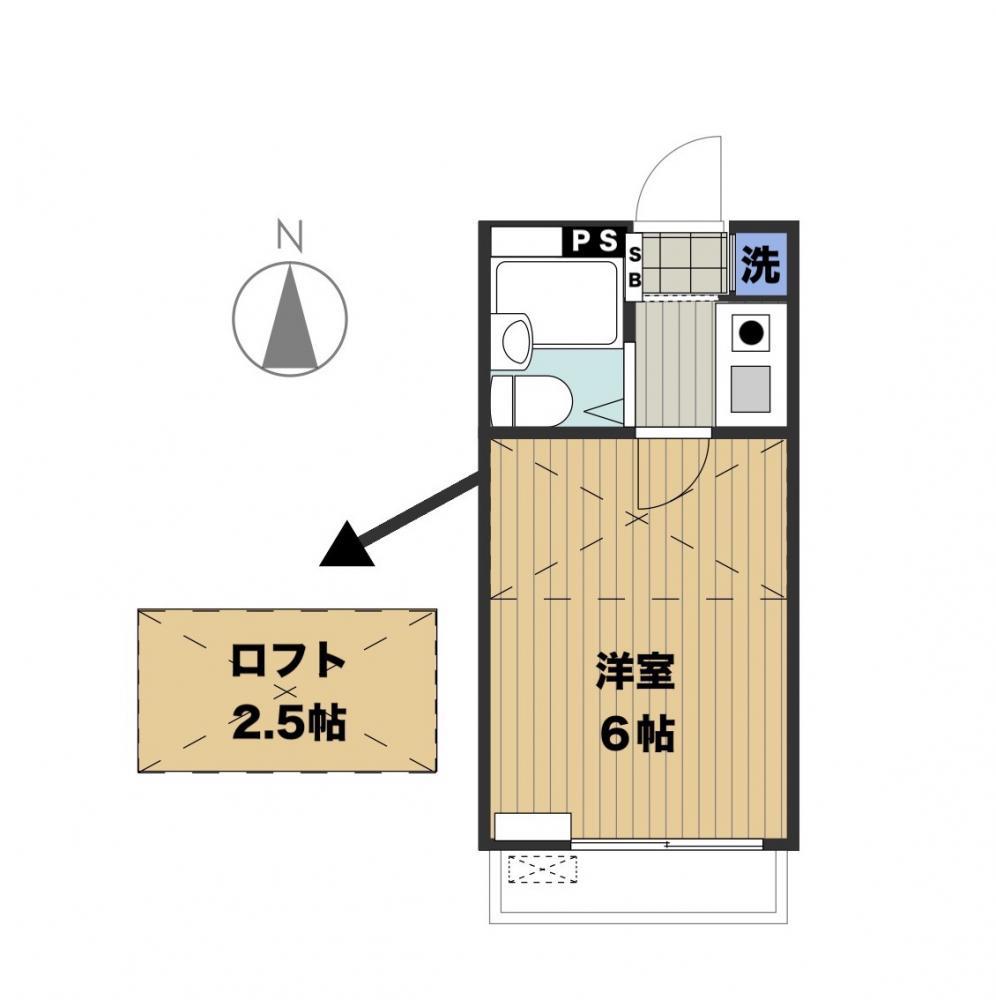 ラビアン吉祥寺(1K/2階)の間取り写真