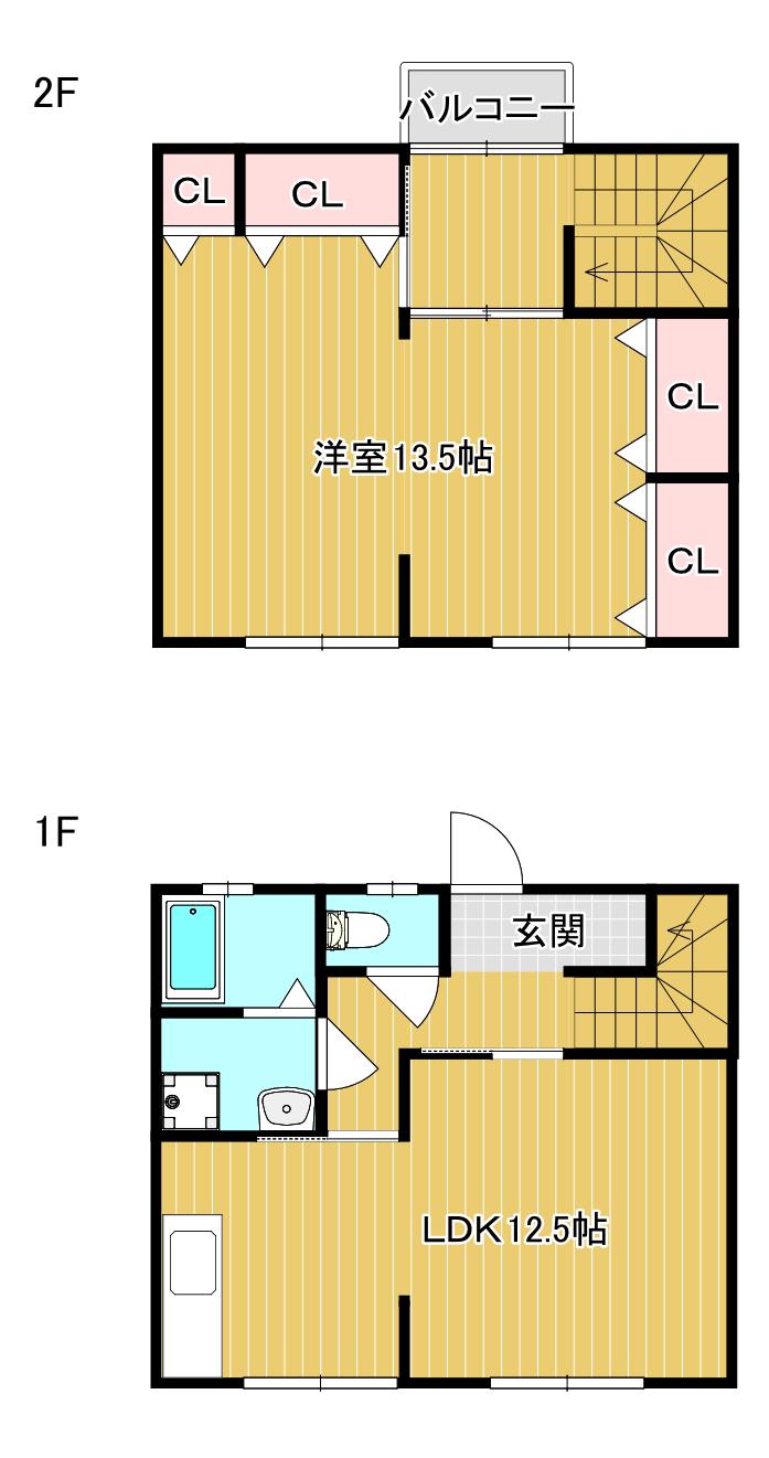ハイツ豊(1LDK/1階)の間取り写真