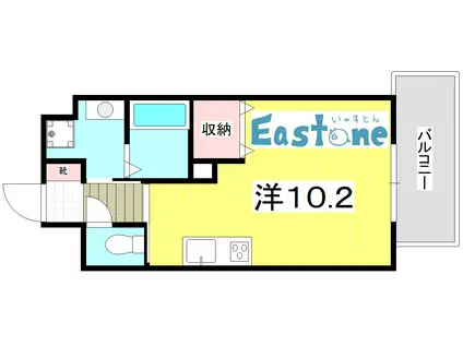 サンハイツ中州通(ワンルーム/10階)の間取り写真