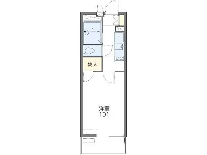 レオパレスプラシーボ上島(1K/3階)の間取り写真