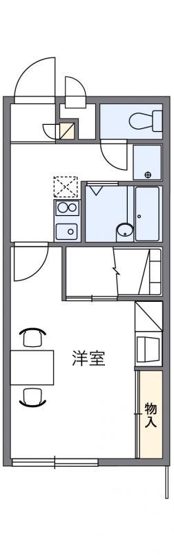 レオパレスルース(1K/2階)の間取り写真