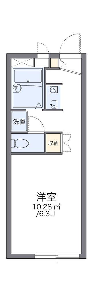 レオパレスボヌールOUTUKA(1K/2階)の間取り写真