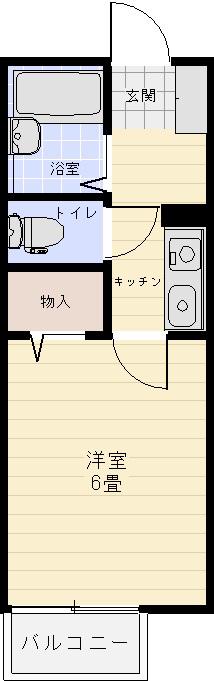 セジュール藤(1K/2階)の間取り写真