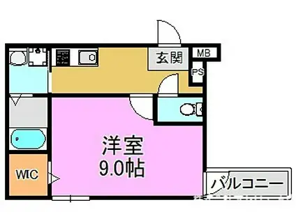 フジパレス高井田III番館(1K/2階)の間取り写真