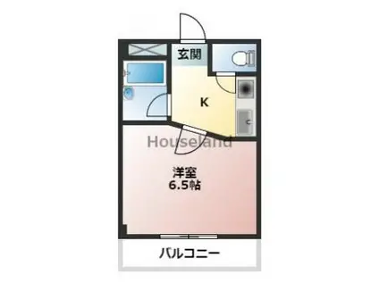 グリーンプラザ谷町壱番館(1K/3階)の間取り写真