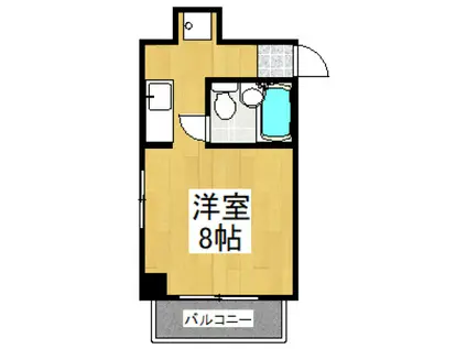 カミタマンション二番館(ワンルーム/2階)の間取り写真