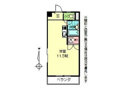 リンピア上野(ワンルーム/4階)の間取り写真