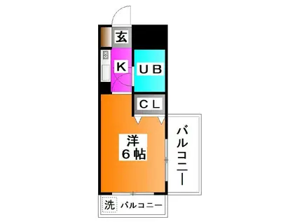 メゾン塚本(1K/4階)の間取り写真