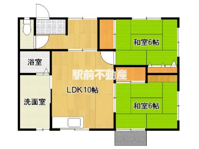 井上アパート(2LDK/2階)の間取り写真