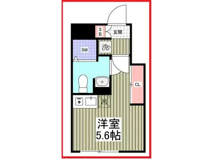 アパートメント ヤヒロ(ワンルーム/2階)の間取り写真