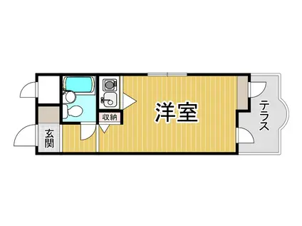 MIZUKI夙川(ワンルーム/1階)の間取り写真