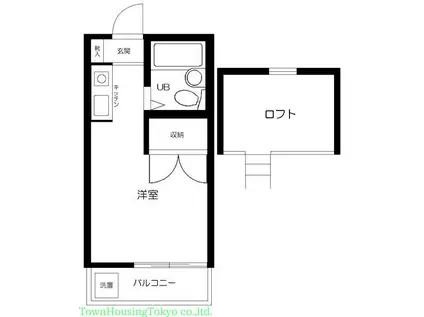 サンパル下高井戸(ワンルーム/1階)の間取り写真