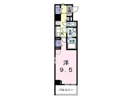 ザ ベース東姫路(1K/5階)の間取り写真