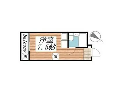 プレアール菱屋西(ワンルーム/2階)の間取り写真