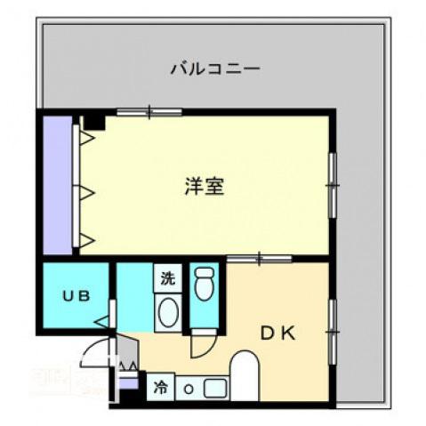 フルネス三浦(1DK/5階)の間取り写真