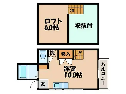 シャル夢V(ワンルーム/1階)の間取り写真