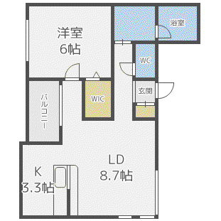 FAIRYVEARTH(1LDK/3階)の間取り写真