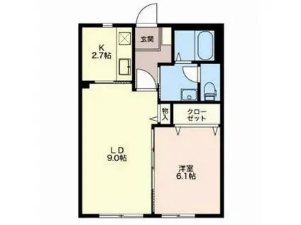 ヴィラクオーレII(1LDK/1階)の間取り写真