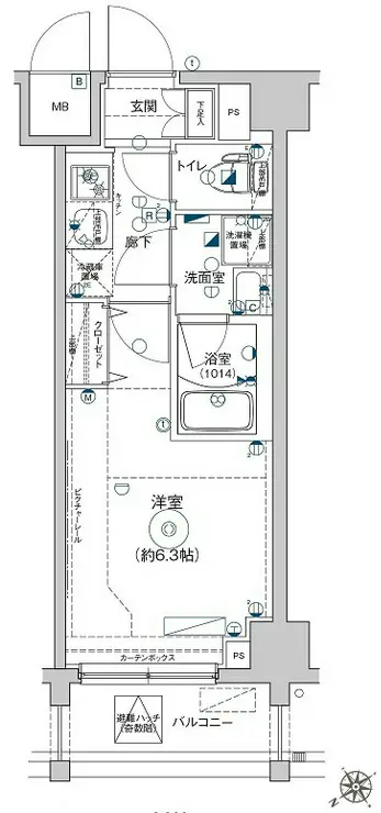 Le’a横濱西口壱番館 2階階 間取り