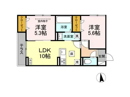 ベルメゾンVII(2LDK/1階)の間取り写真