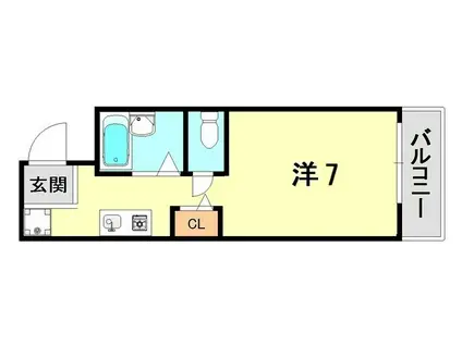 エール大同(ワンルーム/2階)の間取り写真