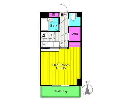 イルパラッツォ(1K/4階)の間取り写真