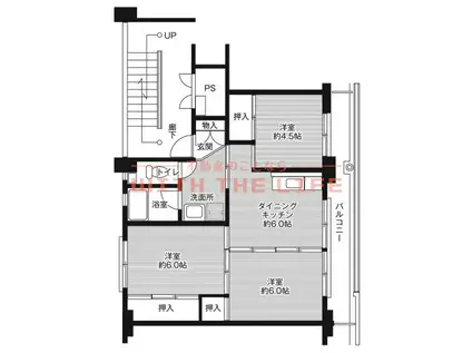 ビレッジハウス白川(3DK/1階)の間取り写真