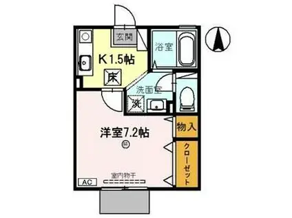 DACハウス98(1K/1階)の間取り写真