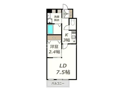 MS SOLEIL(1LDK/4階)の間取り写真