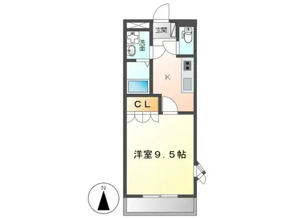 LA MARCOTTE(1K/2階)の間取り写真