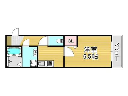 アートレジデンス春日出南(1K/2階)の間取り写真