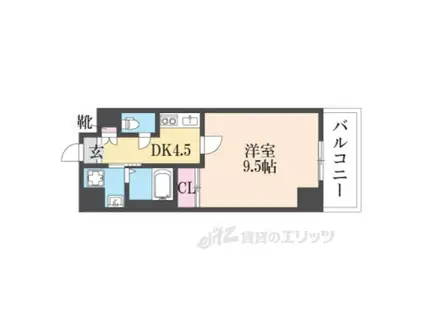 アスティム2(1K/5階)の間取り写真