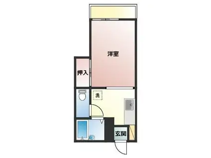 Kハイツ(1K/2階)の間取り写真