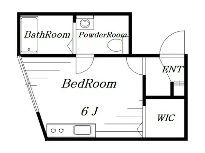 クレセル本千葉(ワンルーム/2階)の間取り写真