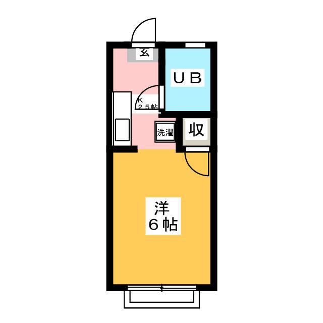コツカハイツ(ワンルーム/2階)の間取り写真