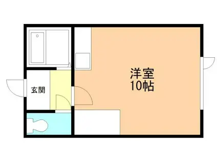 クリーンコーポ藍(ワンルーム/1階)の間取り写真