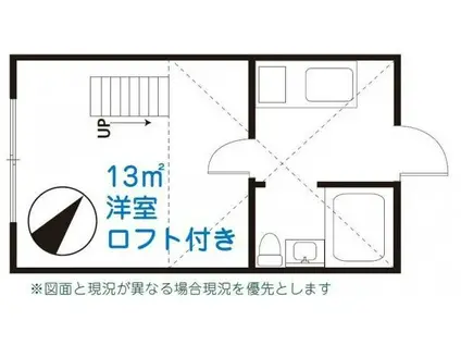 プラザドゥブーケ(1K/2階)の間取り写真