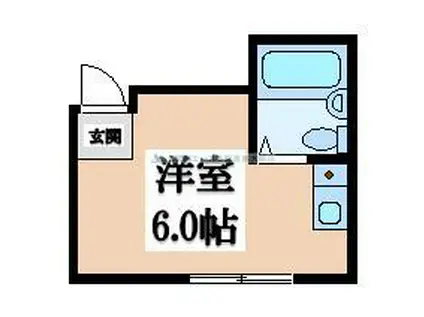 美和コーポ加納(ワンルーム/2階)の間取り写真