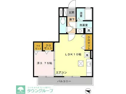 プランドールパレス(1LDK/1階)の間取り写真